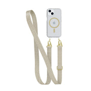 FlexQuartz - Apple iPhone 16e/15 Case MagSafe Compatible with Cross-Body - Gold