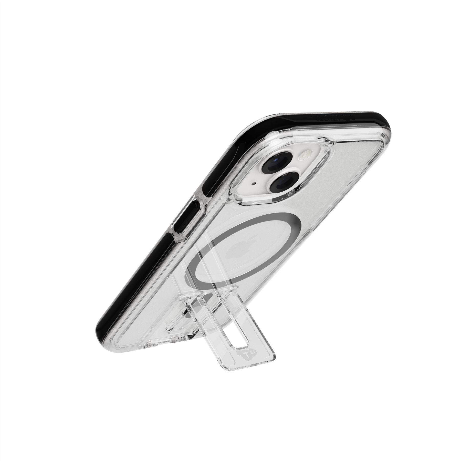 EvoCrystal Kick - Apple iPhone 15 Case MagSafe Compatible - Clear Black