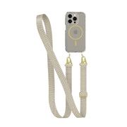 FlexQuartz - Apple iPhone 15 Pro Case MagSafe Compatible with Cross-Body - Gold