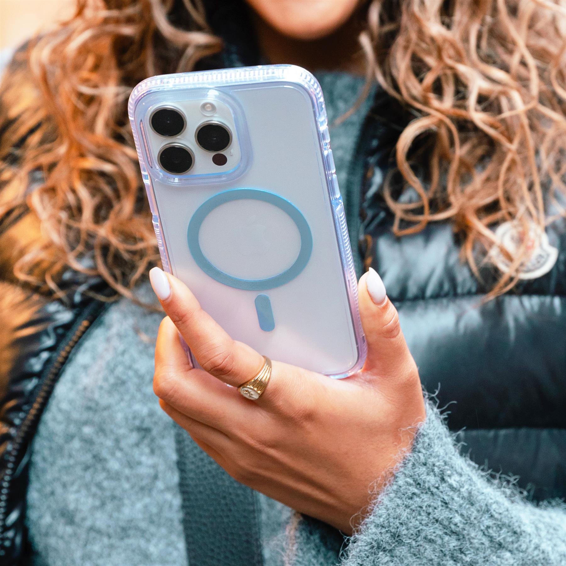 FlexQuartz - Apple iPhone 15 Pro Case MagSafe Compatible - Blue