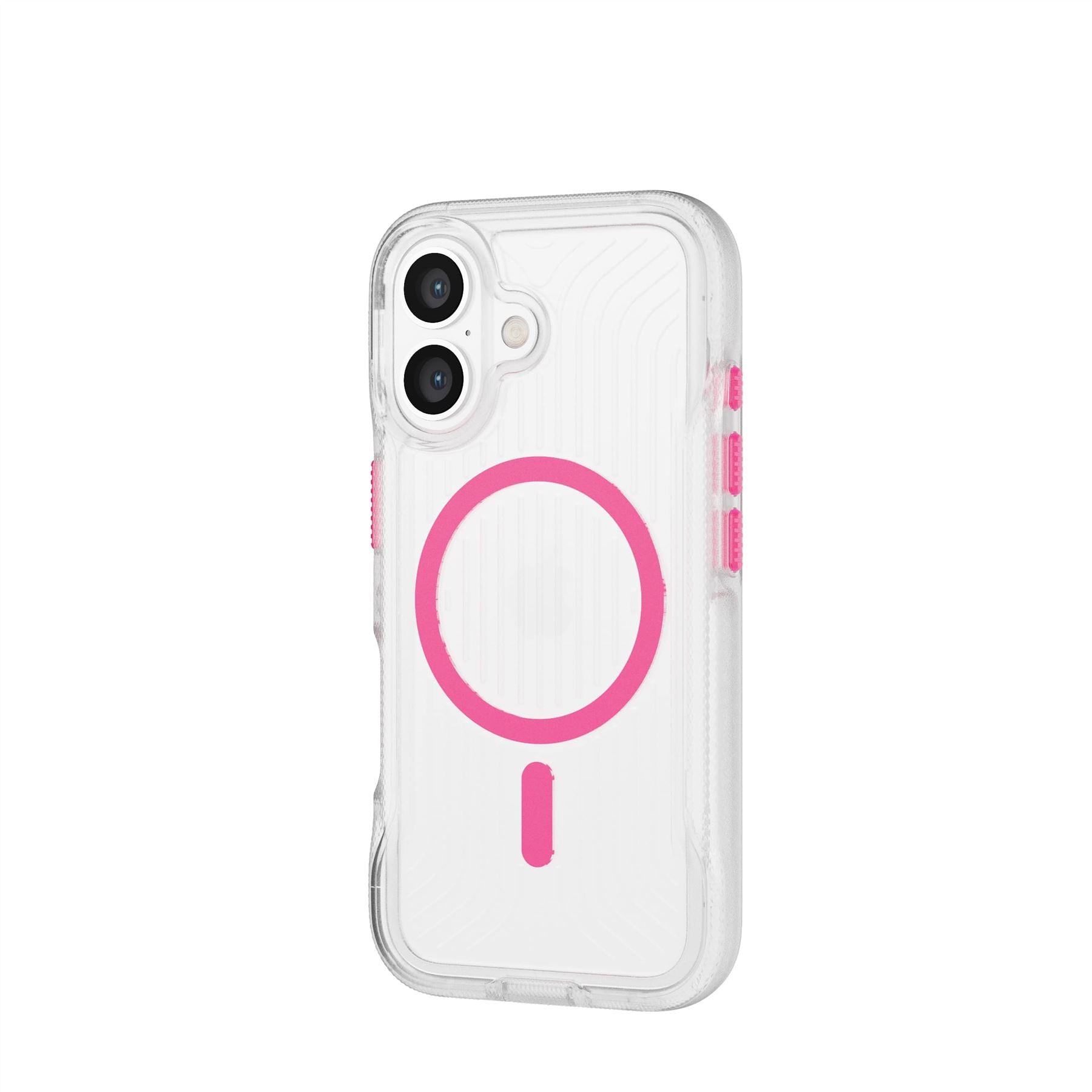 FlexPro - Apple iPhone 16 Case MagSafe Compatible  - Neon Pink/Orange Glow in the Dark