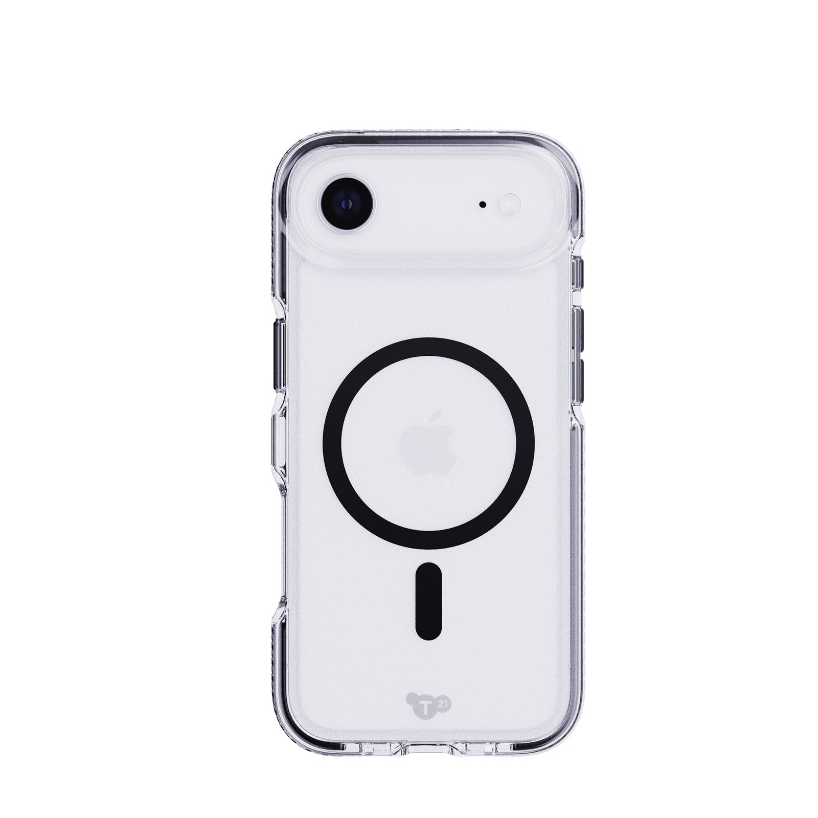 View of the back of the phone case from straight on with phone inside#color_black