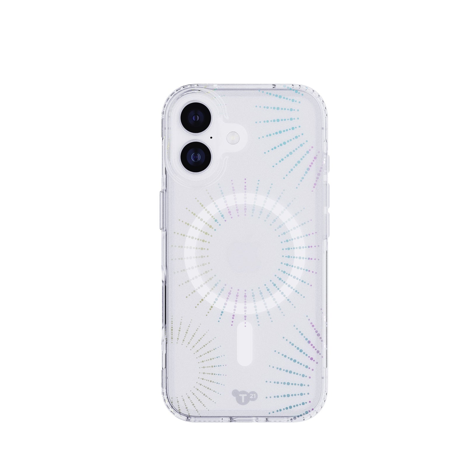 View of the back of the phone case from straight on with phone inside#color_lunar