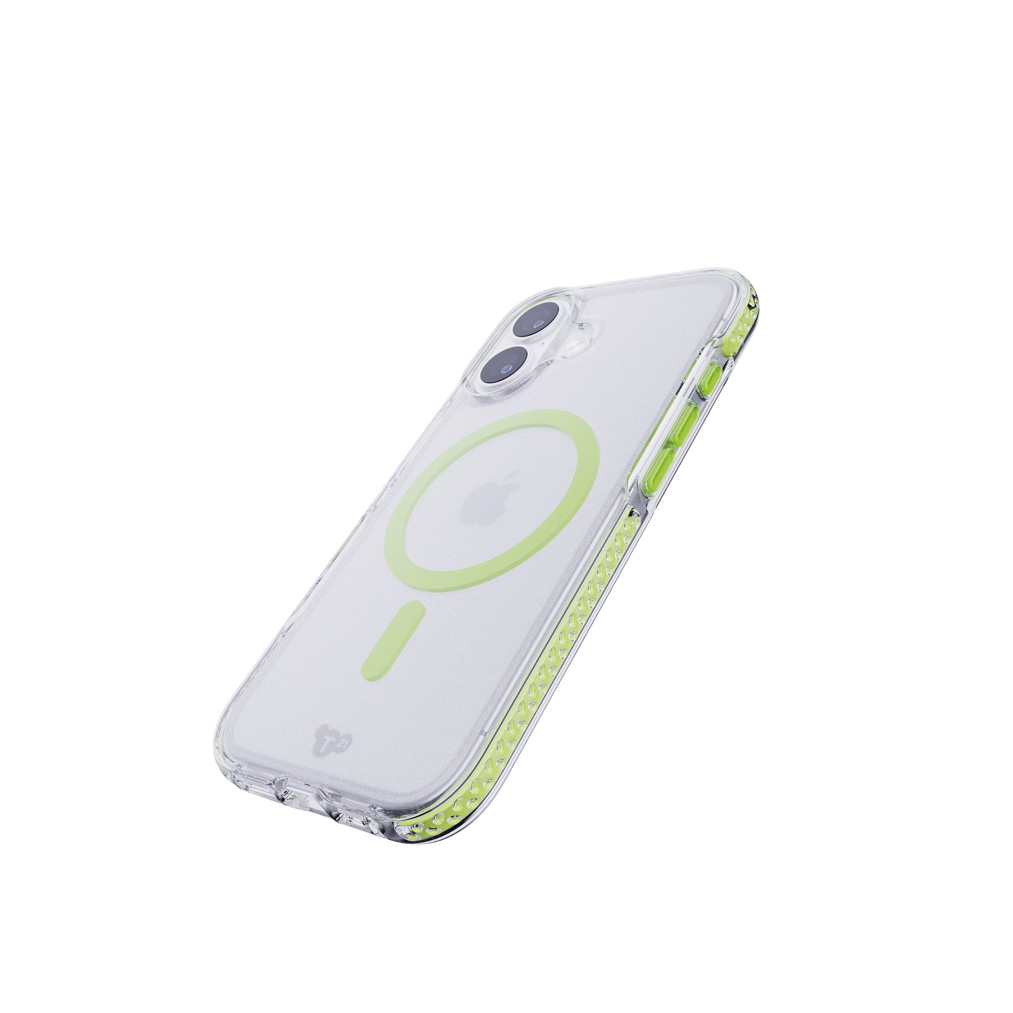EvoCrystal Glow MagSafe - Apple iPhone 17 Case - Green (Glow-In-The-Dark MagSafe ring)