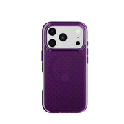 View of the back of the phone case from straight on with phone inside#color_kindred-purple