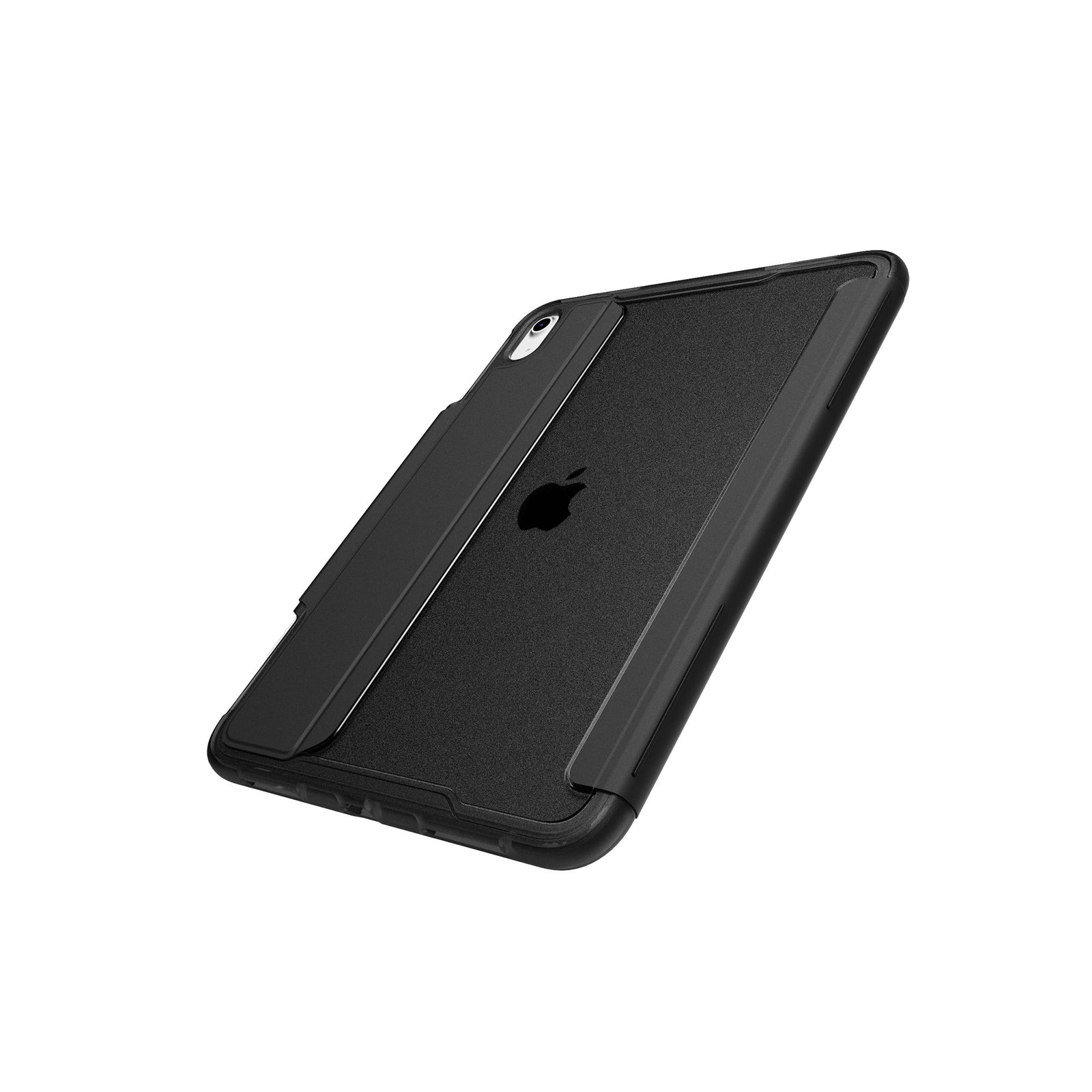 Tilted three-quarter view of back of the case, with folio closed#color_black-tint