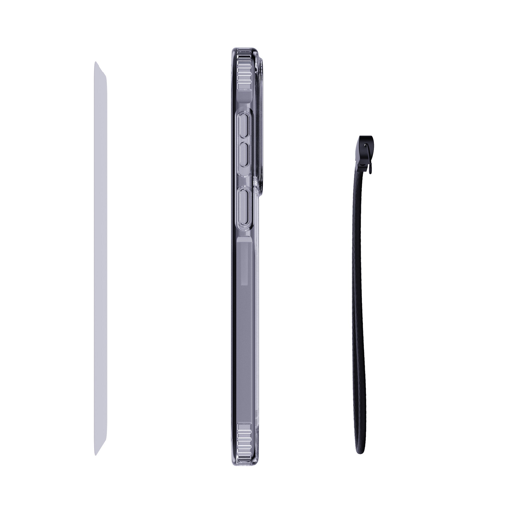 EvoLite Clear + Tempered Glass + Lanyard - Samsung Galaxy A37/A36 3-in-1 Bundle - Clear