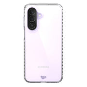 View of the back of the phone case from straight on with phone inside#color_clear