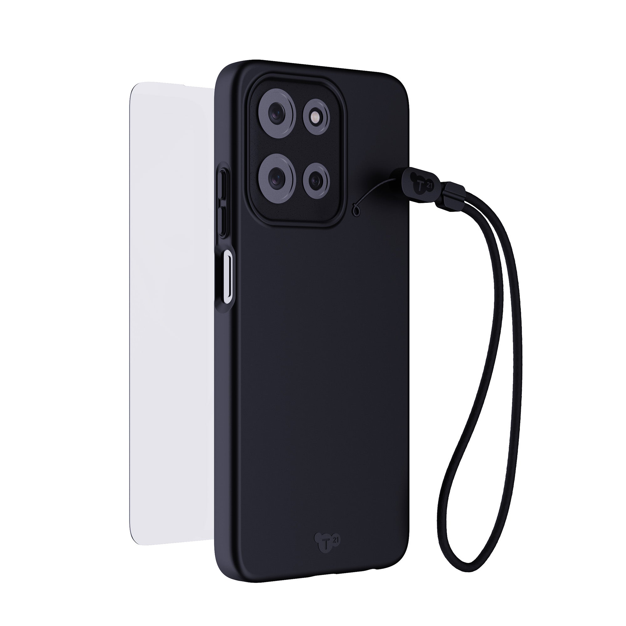 EvoLite + Tempered Glass + Lanyard - Motorola moto g stylus (2026/2025) 3-in-1 Bundle - Black