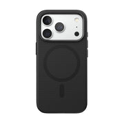 View of the back of the phone case from straight on with phone inside#color_black