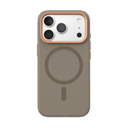 View of the back of the phone case from straight on with phone inside#color_espresso
