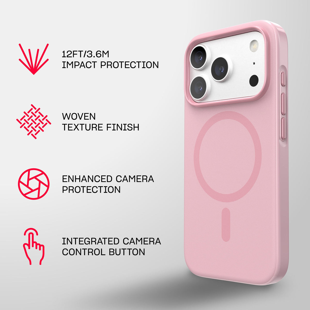 EvoPulse Fauxven MagSafe - Apple iPhone 18 Pro/17 Pro Case - Quiet Blush