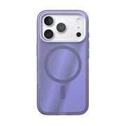 View of the back of the phone case from straight on with phone inside#color_lilac