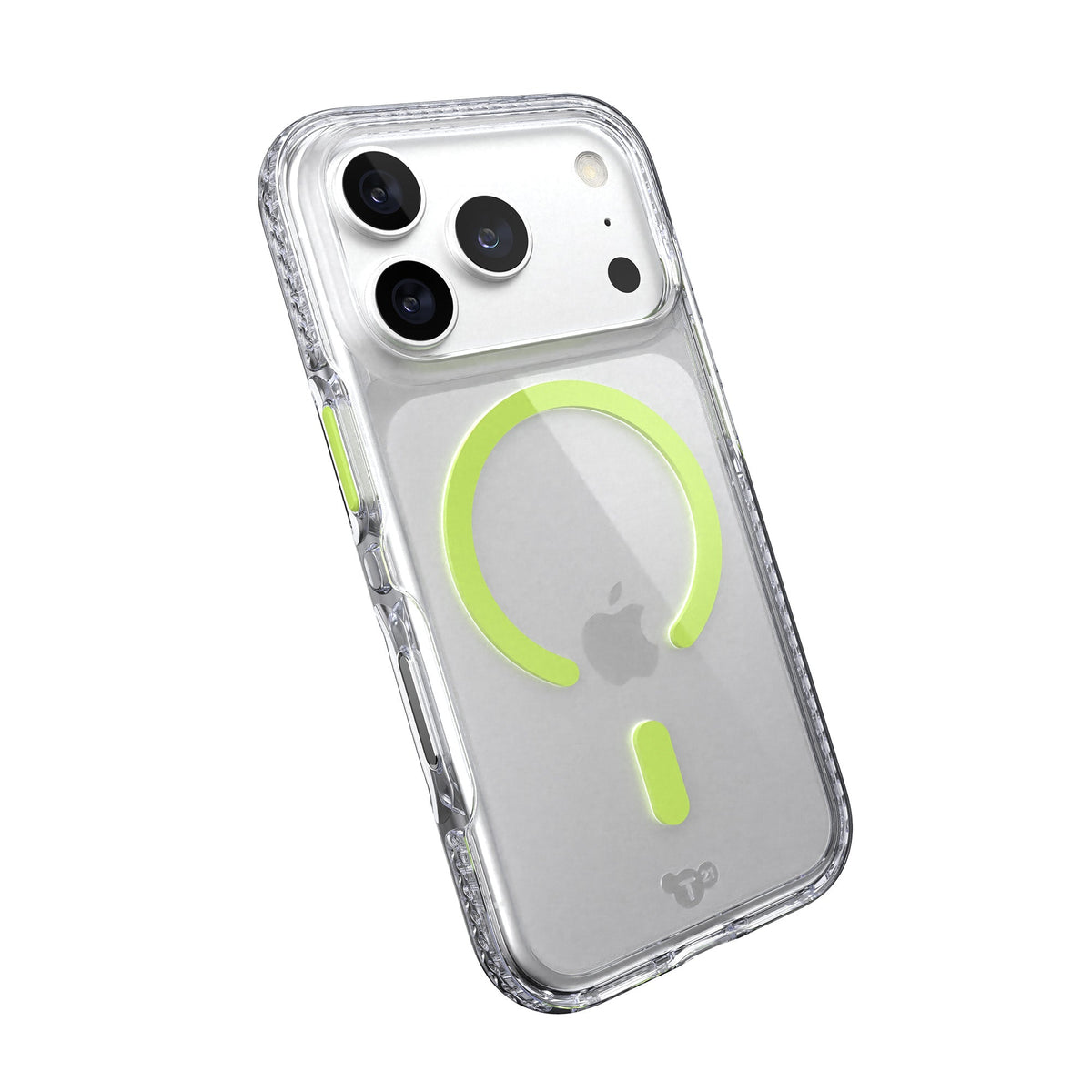EvoCrystal Glow MagSafe - Apple iPhone 18 Pro/17 Pro Case - Clear/Neon (Glow-in-the-Dark)
