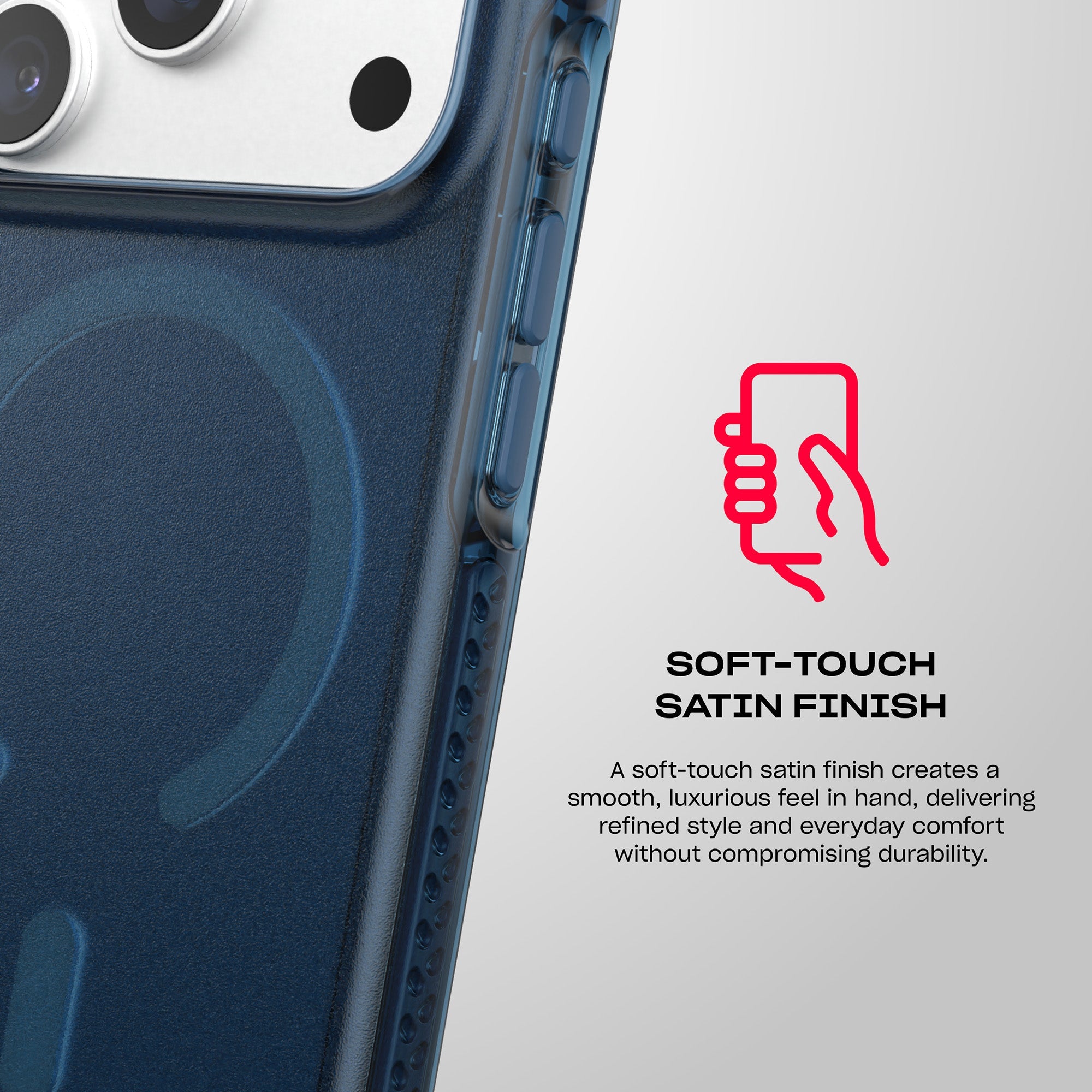 EvoCrystal Satin MagSafe - Apple iPhone 18 Pro/17 Pro Case - Deep Sea Tint