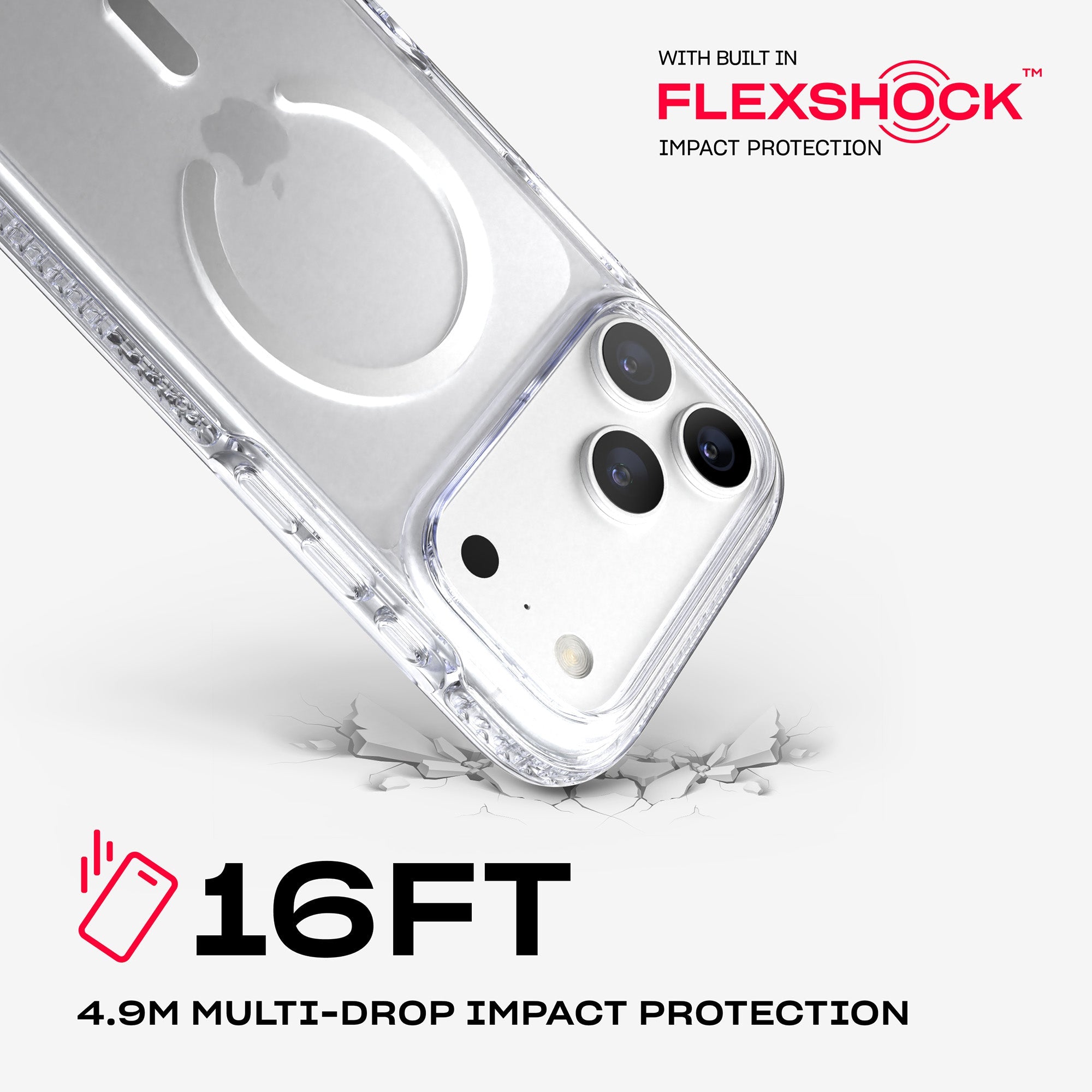 EvoCrystal MagSafe - Apple iPhone 18 Pro Max/17 Pro Max Case - Clear/Silver