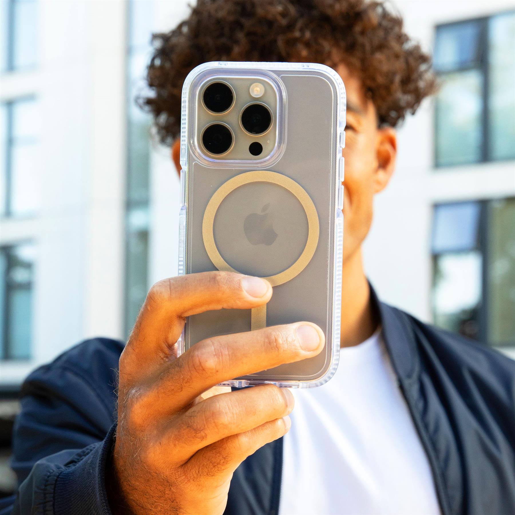 FlexQuartz - Apple iPhone 15 Pro Case MagSafe Compatible - Gold
