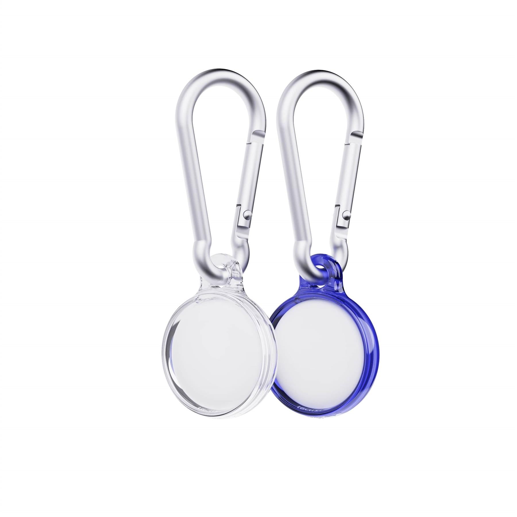 EvoPop - Apple AirTag Case Bundle (x2) - Electric Blue and Clear
