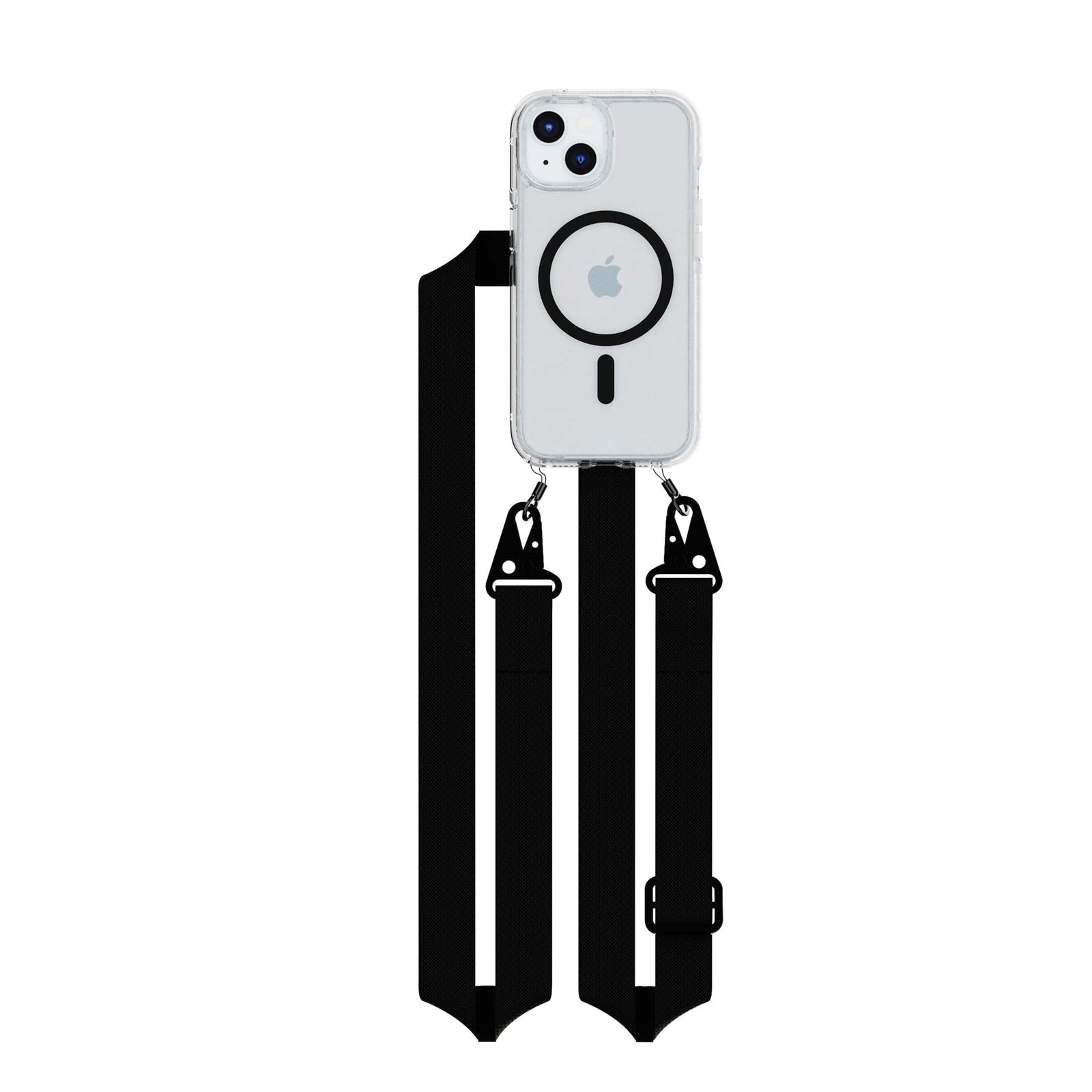 FlexQuartz - Apple iPhone 16e/15 Case MagSafe Compatible with Cross-Body- Black