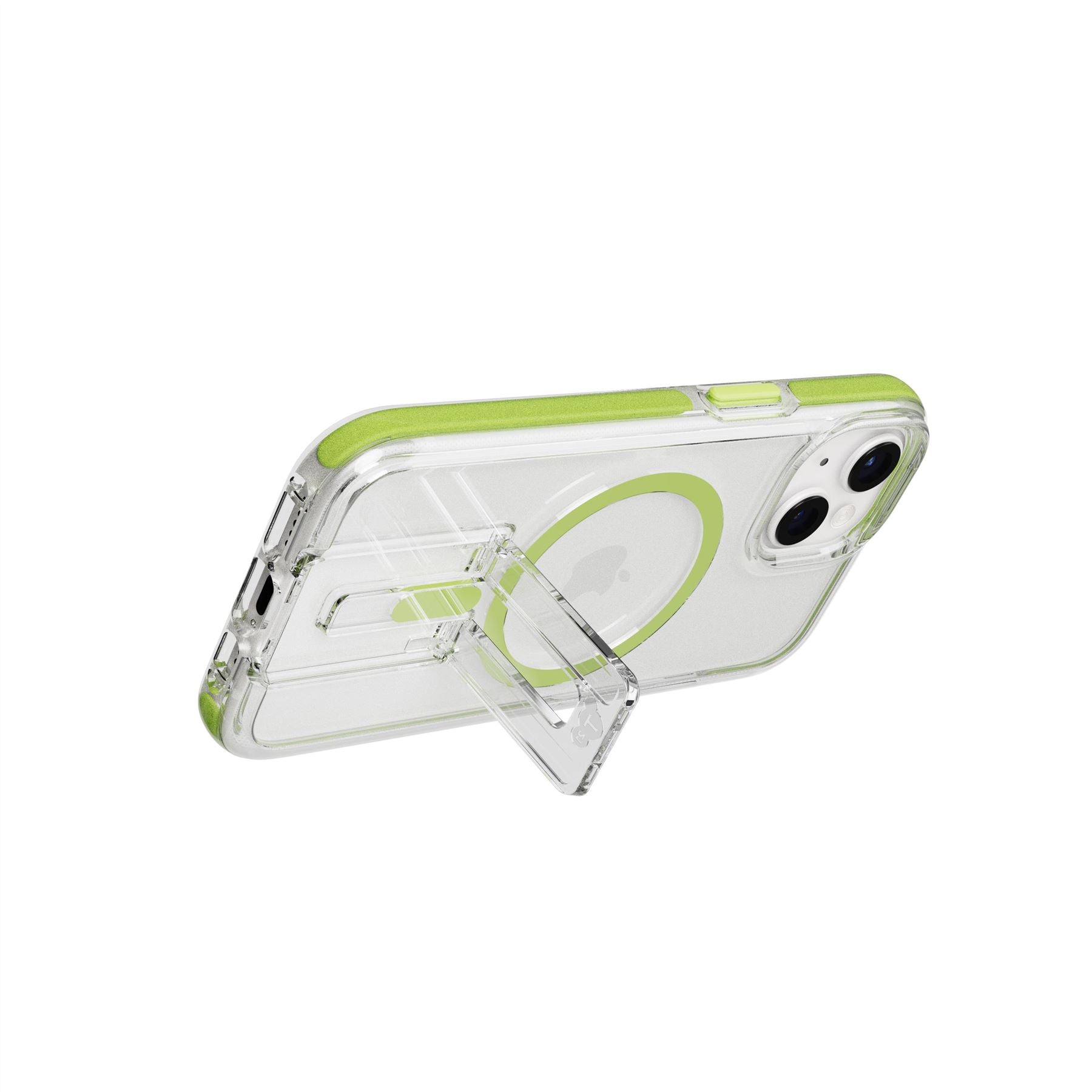 EvoCrystal Kick - Apple iPhone 15 Case MagSafe Compatible - Lime