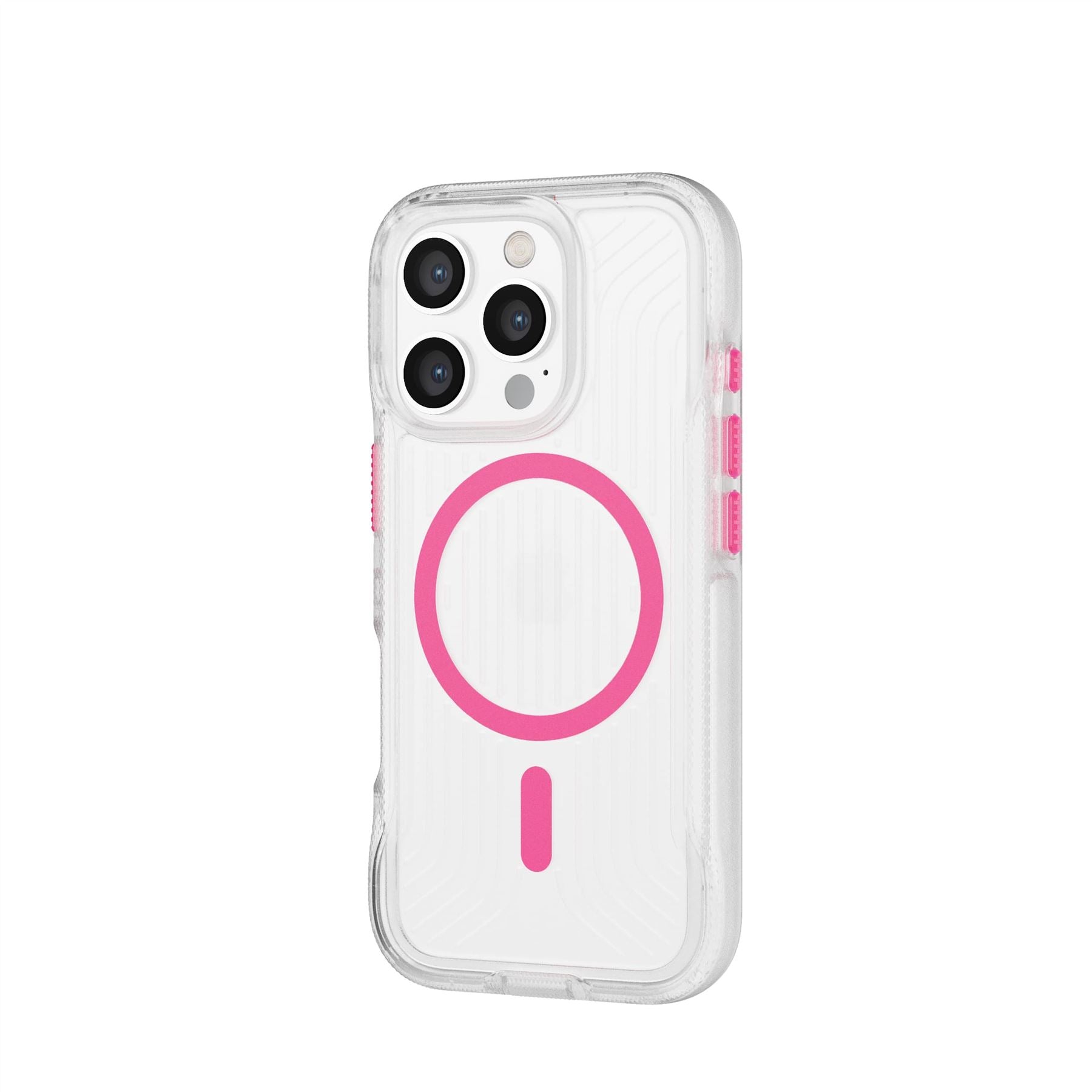 FlexPro - Apple iPhone 16 Pro Case MagSafe Compatible  - Neon Pink/Orange Glow in the Dark