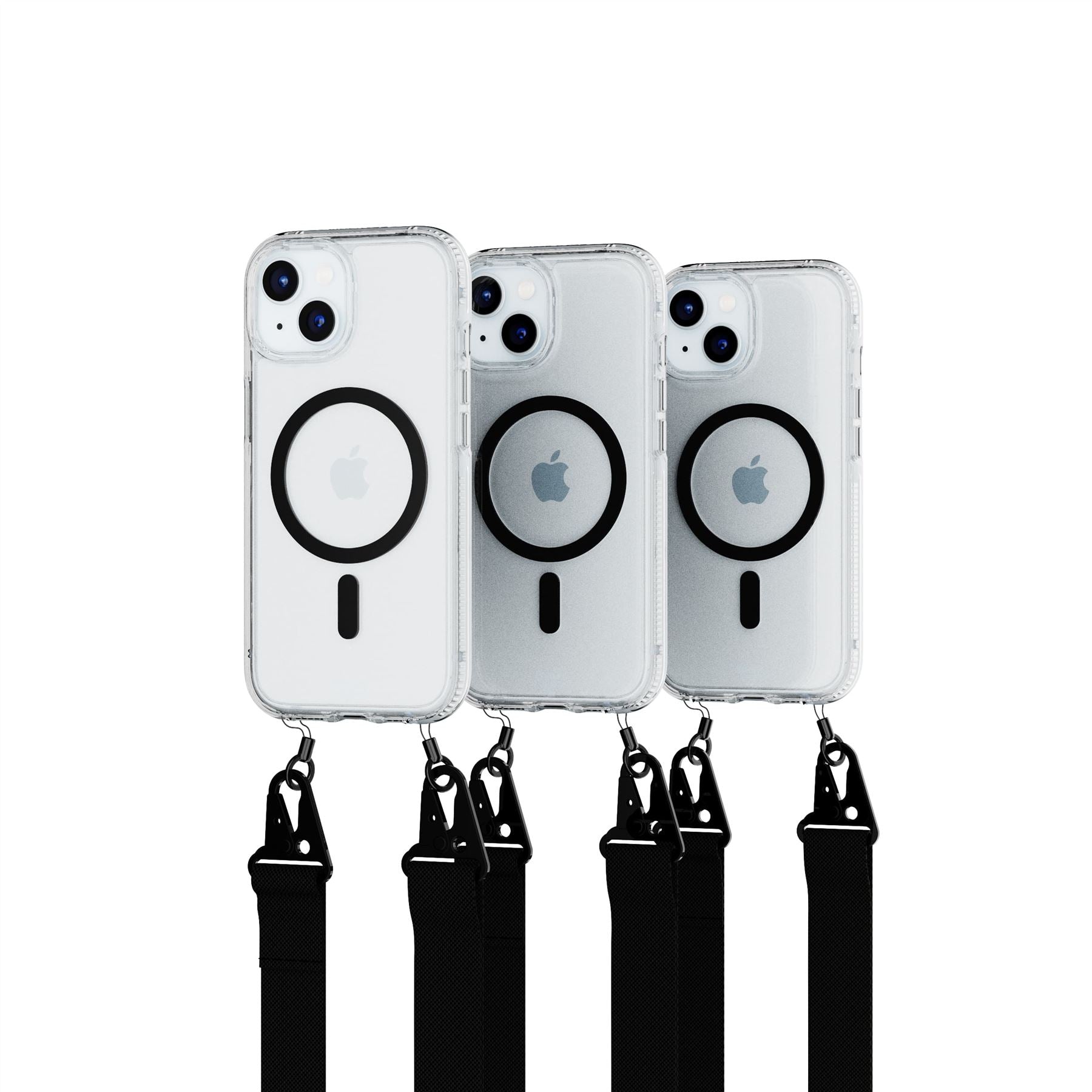 FlexQuartz - Apple iPhone 16e/15 Case MagSafe Compatible with Cross-Body- Black