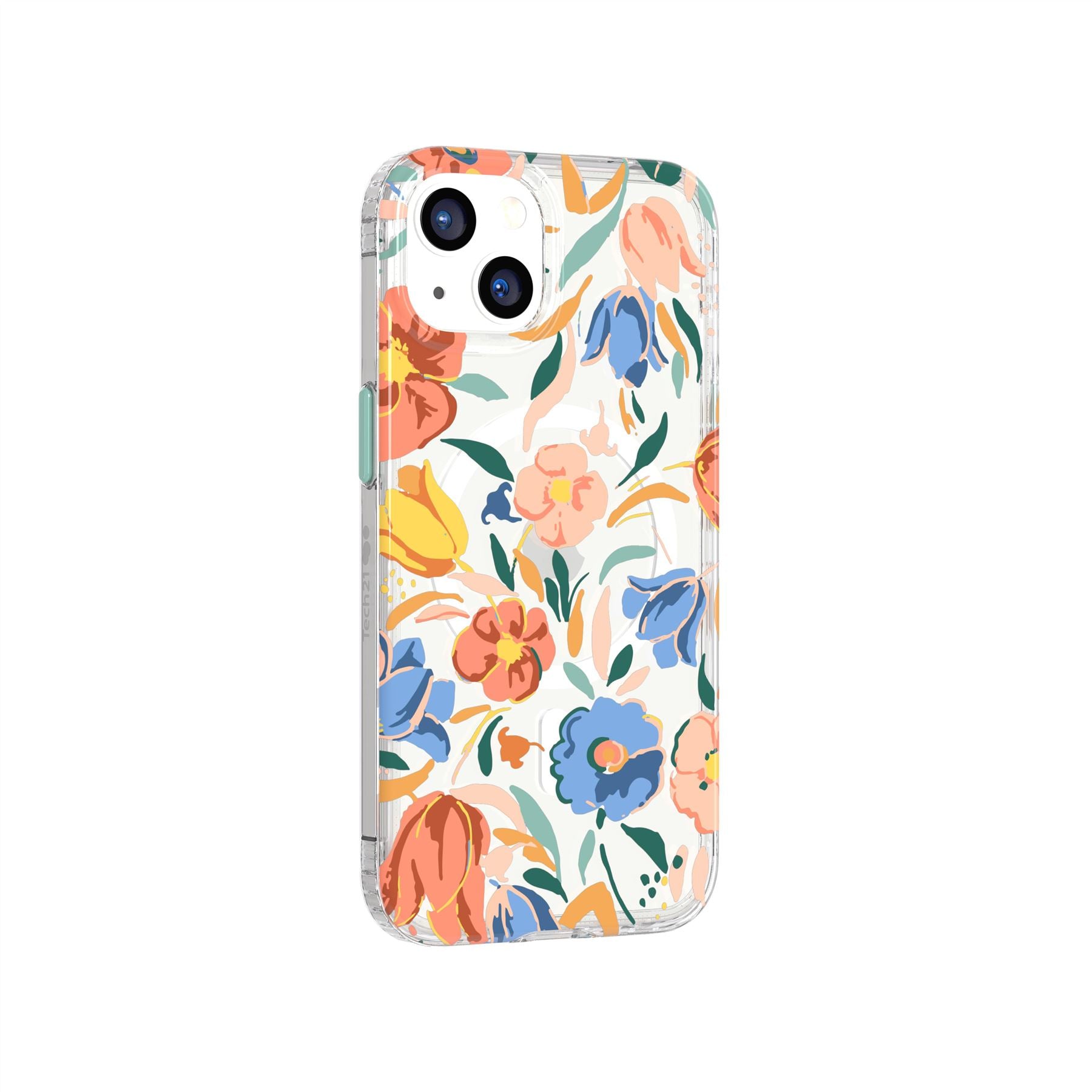 EvoArt - Apple iPhone 13 Case MagSafe Compatible - Peach Tulip