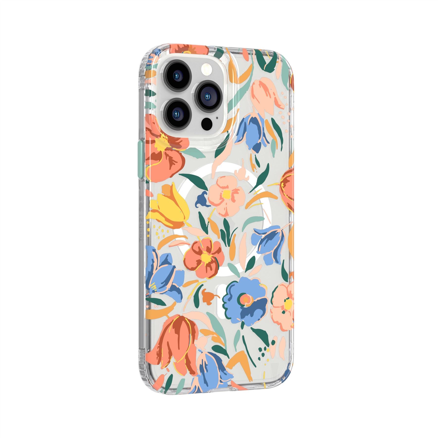 EvoArt - Apple iPhone 13 Pro Max Case MagSafe Compatible - Peach Tulip