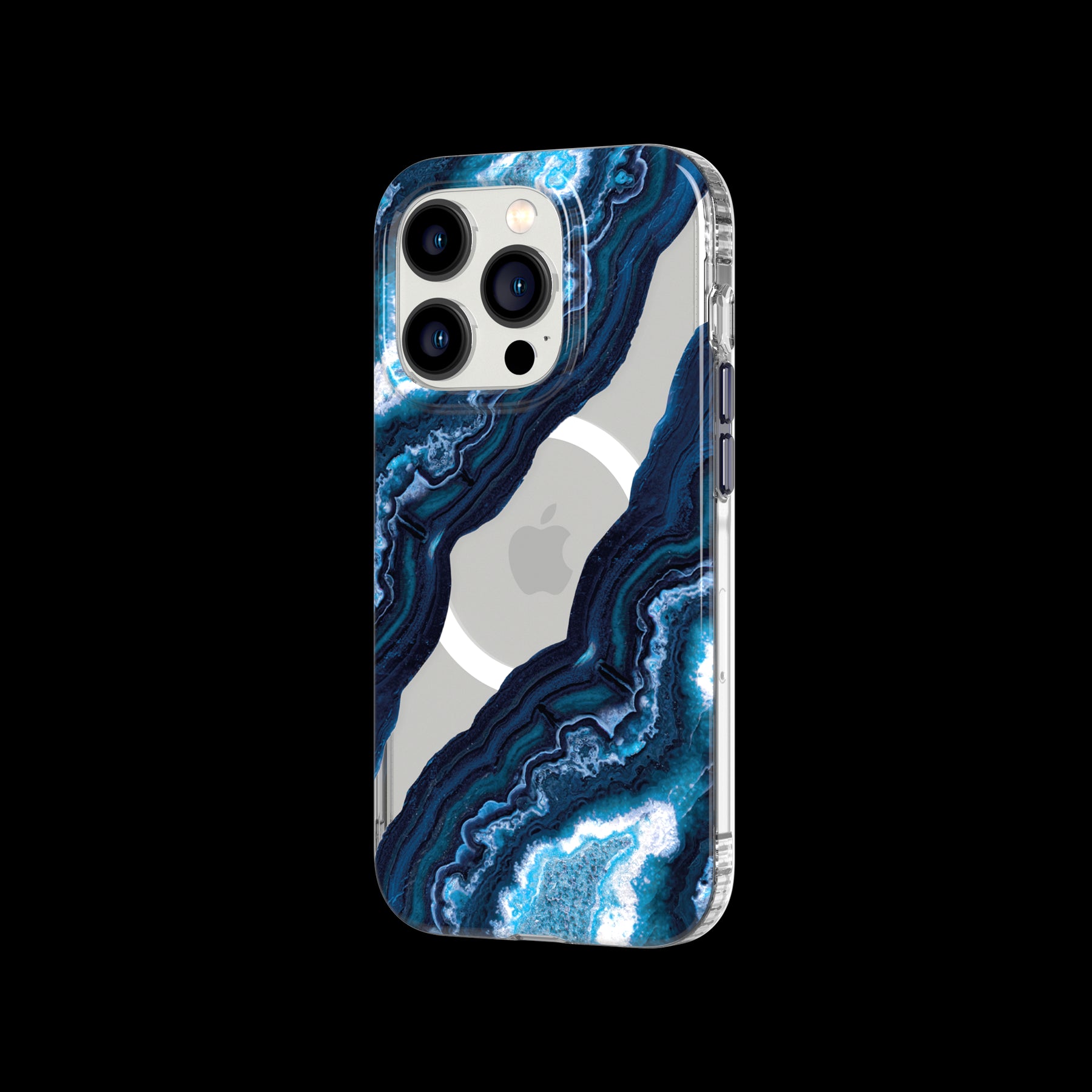 EvoArt - Apple IPhone 14 Pro Case MagSafe Compatible - Clear/Midnight Quartz