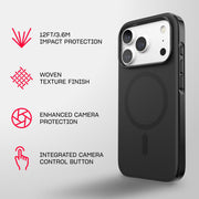 EvoPulse Fauxven MagSafe - Apple iPhone 18 Pro/17 Pro Case - Black