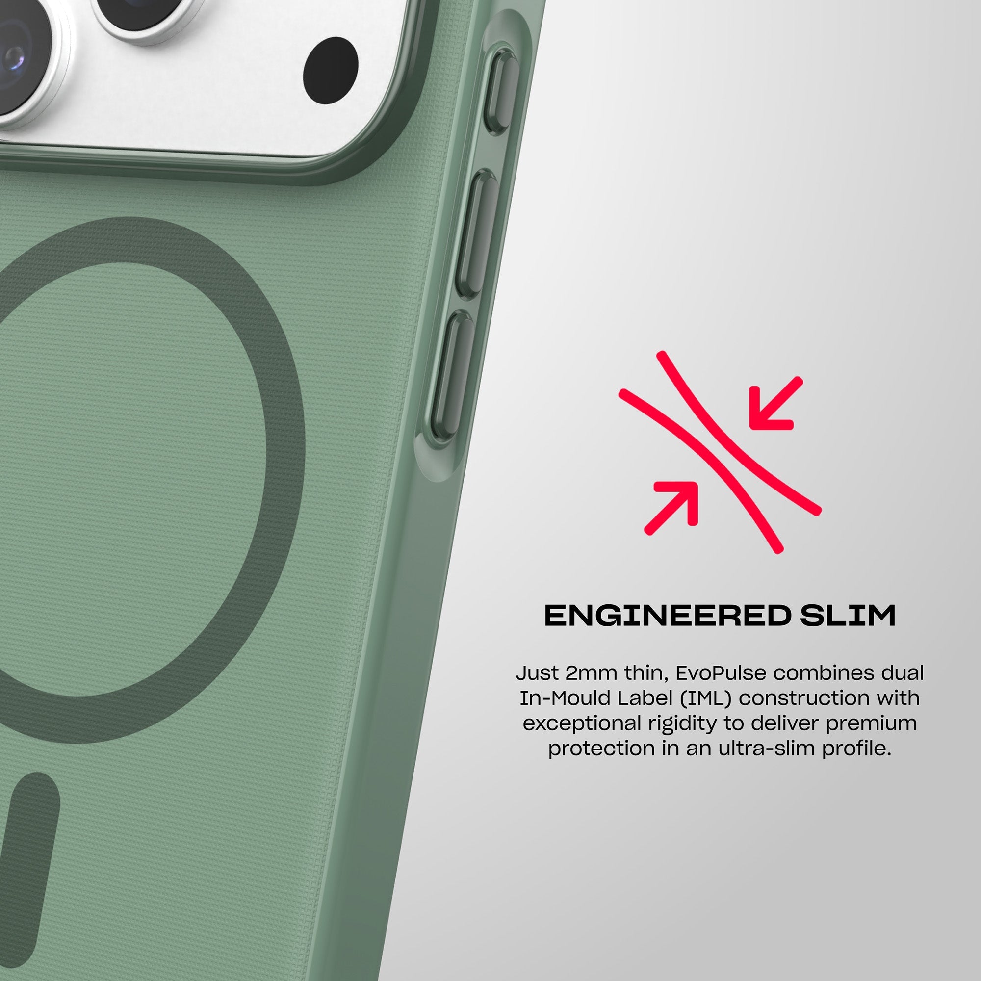 EvoPulse Fauxven MagSafe - Apple iPhone 18 Pro/17 Pro Case - Hunter