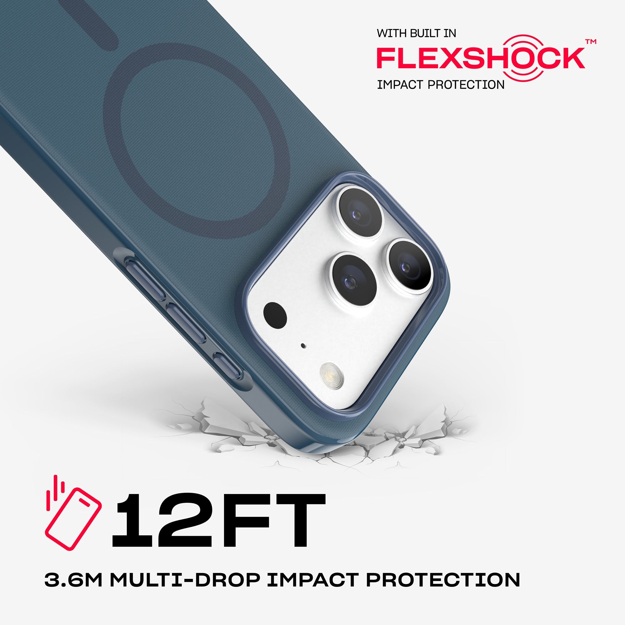 EvoPulse Fauxven MagSafe - Apple iPhone 18 Pro/17 Pro Case - Deep Sea