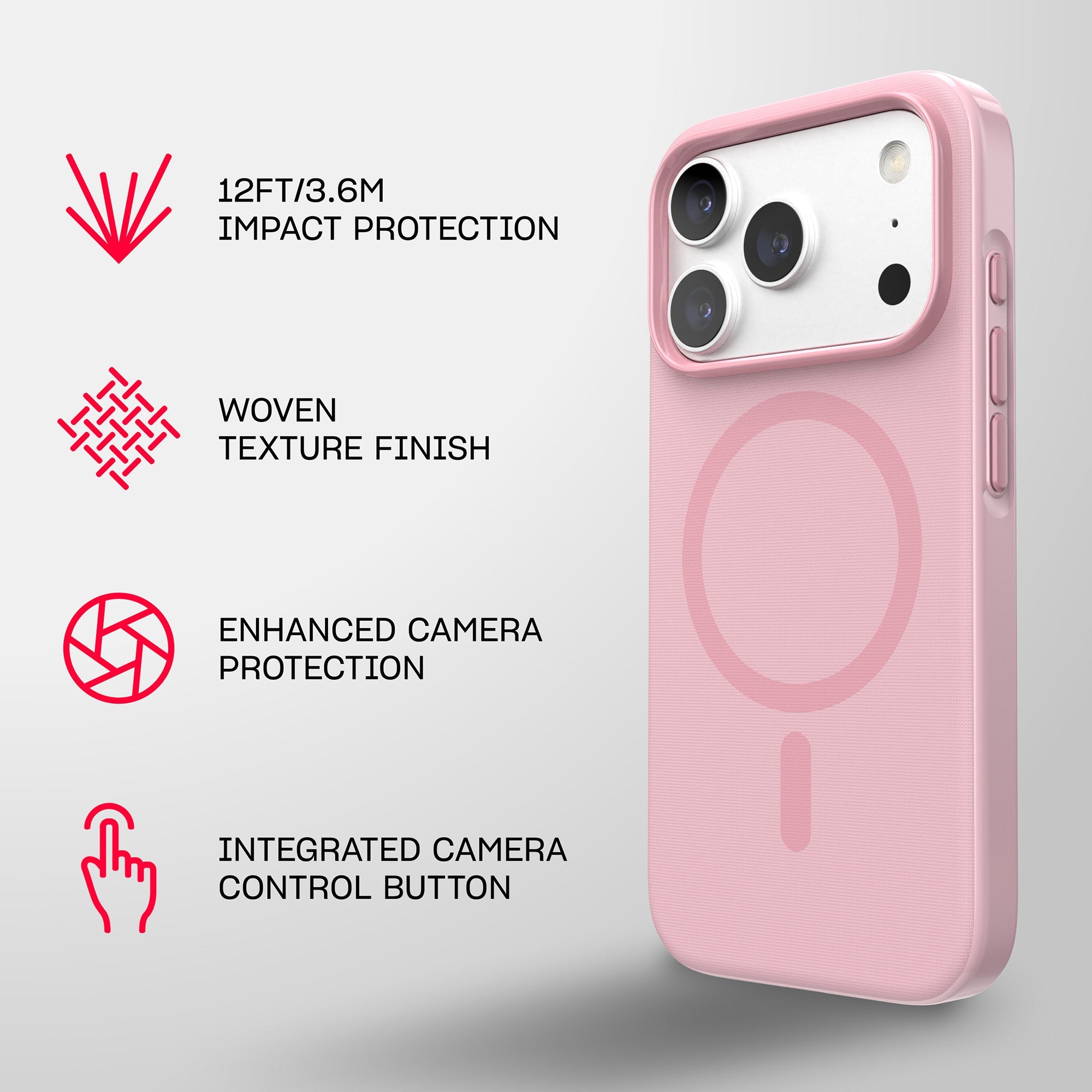 EvoPulse Fauxven MagSafe - Apple iPhone 18 Pro/17 Pro Case - Quiet Blush
