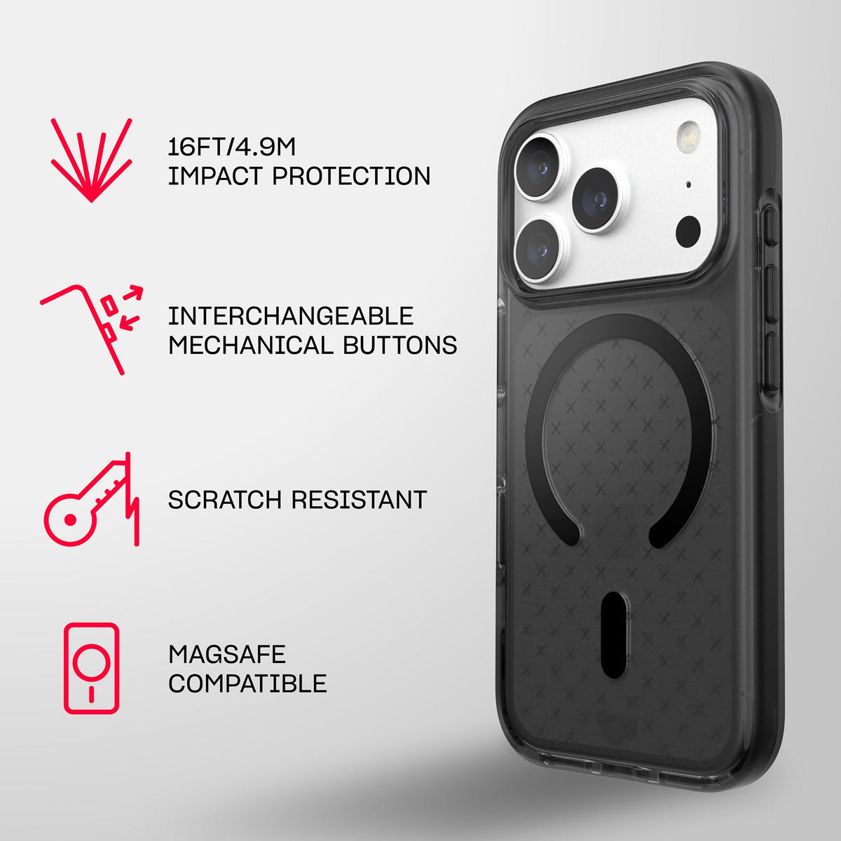EvoCheck MagSafe - Apple iPhone 18 Pro/17 Pro Case - Smokey/Black
