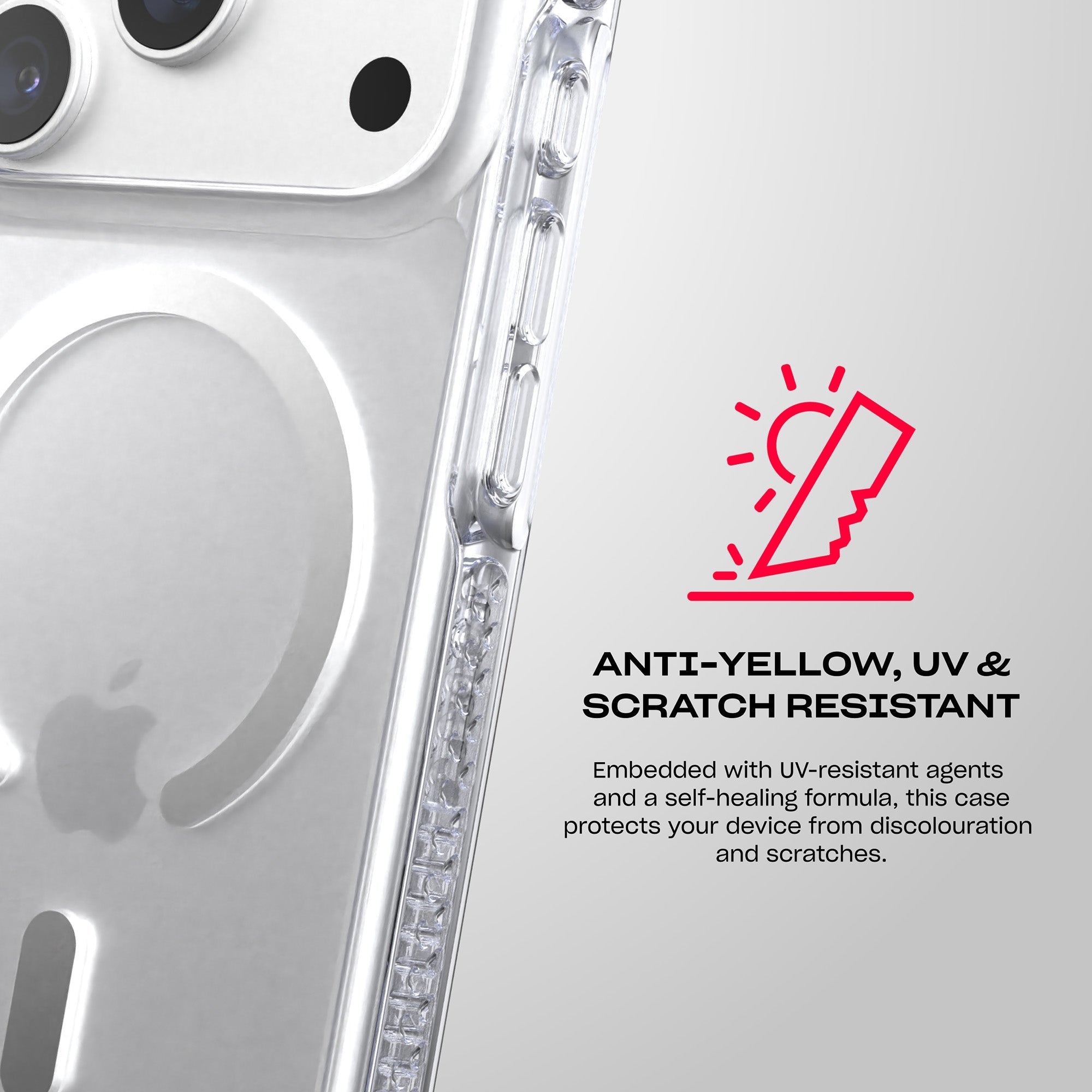 EvoCrystal MagSafe - Apple iPhone 18 Pro/17 Pro Case - Clear/Silver