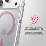 EvoCrystal MagSafe - Apple iPhone 18 Pro/17 Pro Case - Clear/Quartz Pink