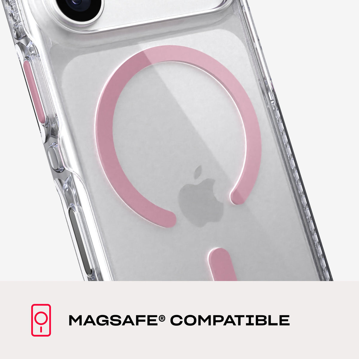 EvoCrystal MagSafe - Apple iPhone 18 Pro/17 Pro Case - Clear/Quartz Pink