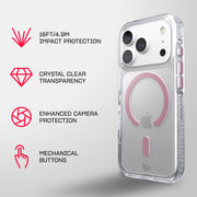 EvoCrystal MagSafe - Apple iPhone 18 Pro/17 Pro Case - Clear/Quartz Pink