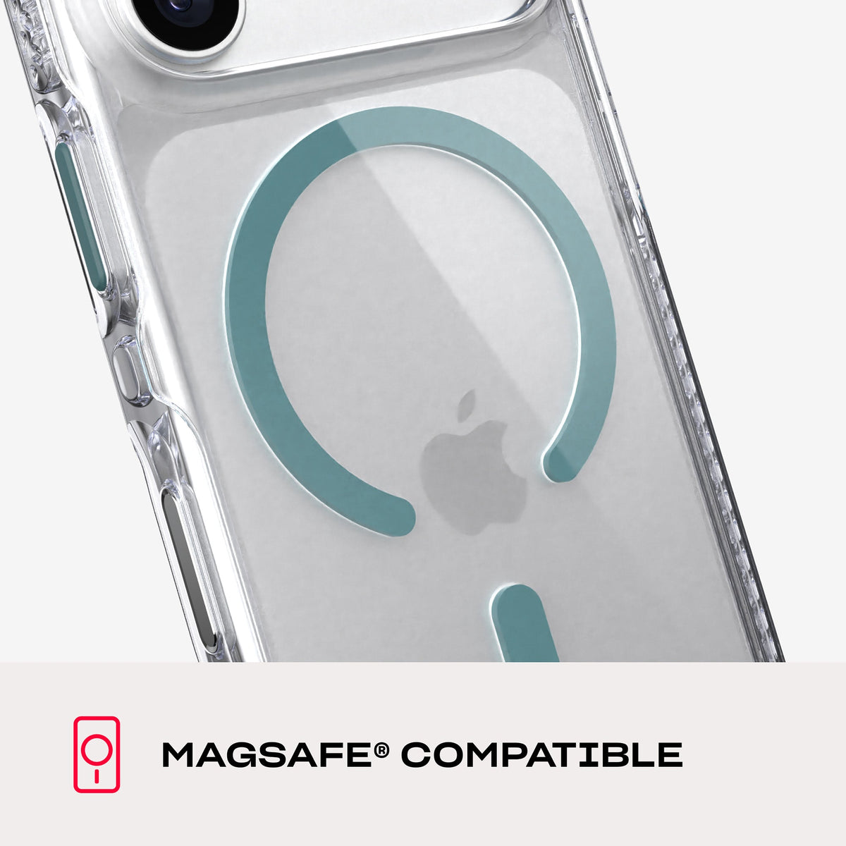 EvoCrystal MagSafe - Apple iPhone 18 Pro/17 Pro Case - Clear/Emerald Dust