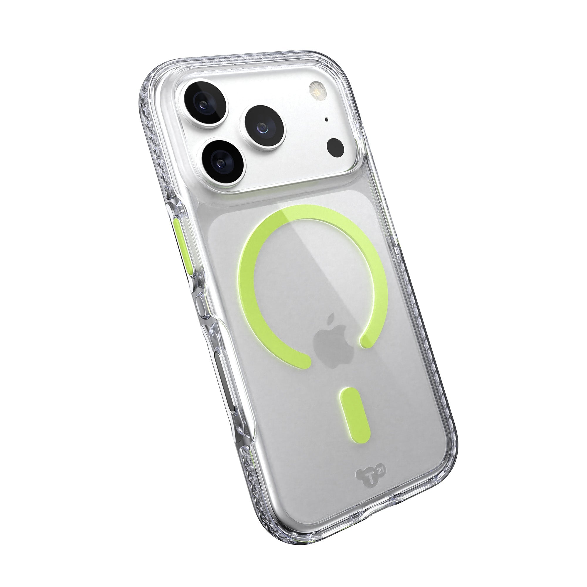 EvoCrystal Glow MagSafe - Apple iPhone 18 Pro/17 Pro Case - Clear/Neon (Glow-in-the-Dark)