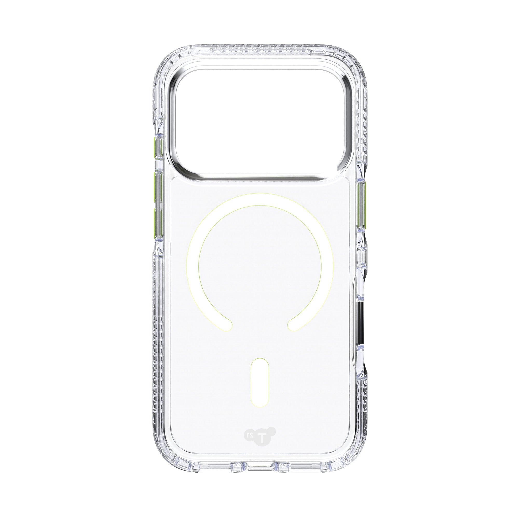 EvoCrystal Glow MagSafe - Apple iPhone 18 Pro/17 Pro Case - Clear/Neon (Glow-in-the-Dark)