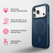 EvoCrystal Satin MagSafe - Apple iPhone 18 Pro/17 Pro Case - Deep Sea Tint