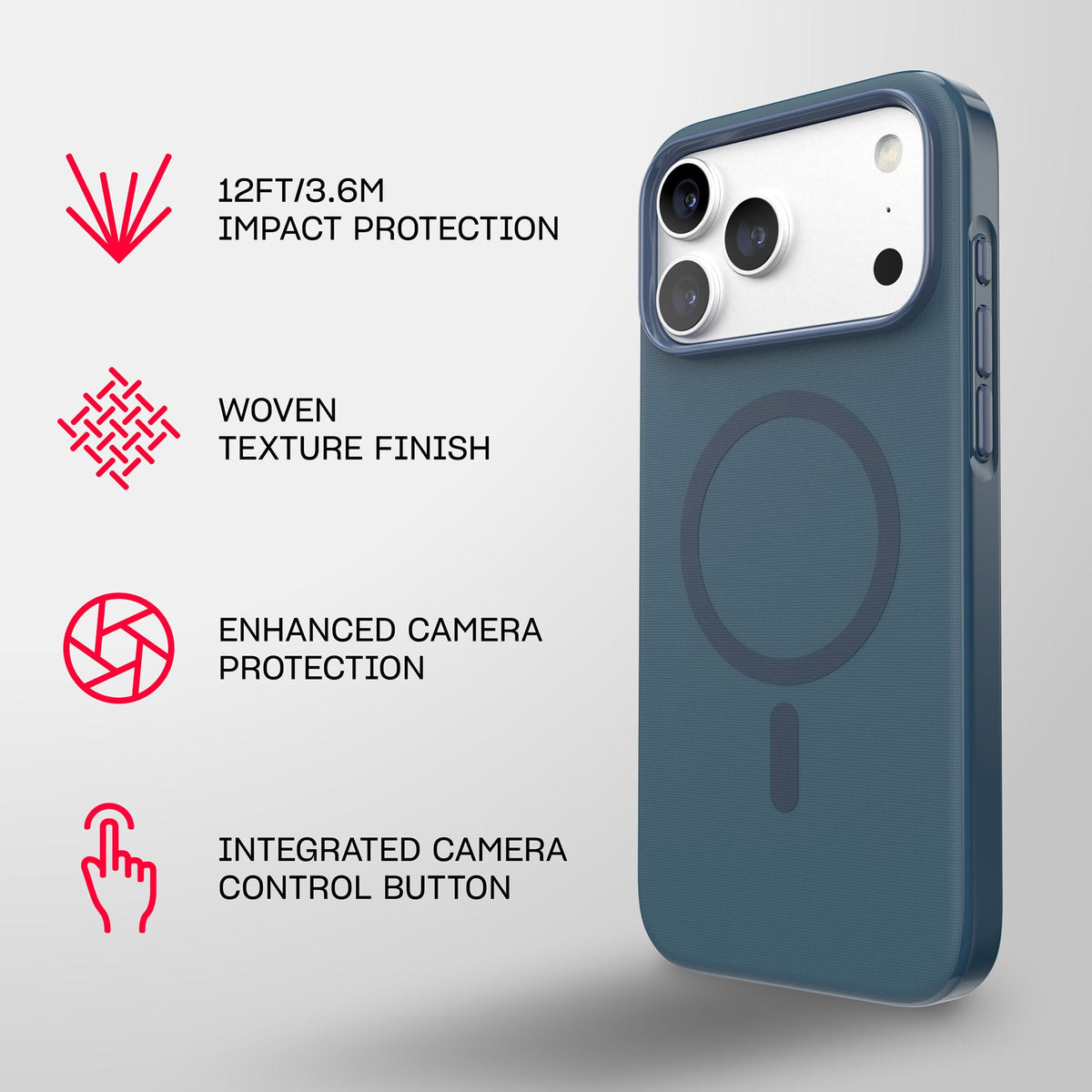EvoPulse Fauxven MagSafe - Apple iPhone 18 Pro Max/17 Pro Max Case - Deep Sea
