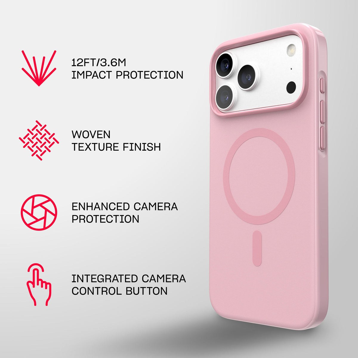 EvoPulse Fauxven MagSafe - Apple iPhone 18 Pro Max/17 Pro Max Case - Quiet Blush