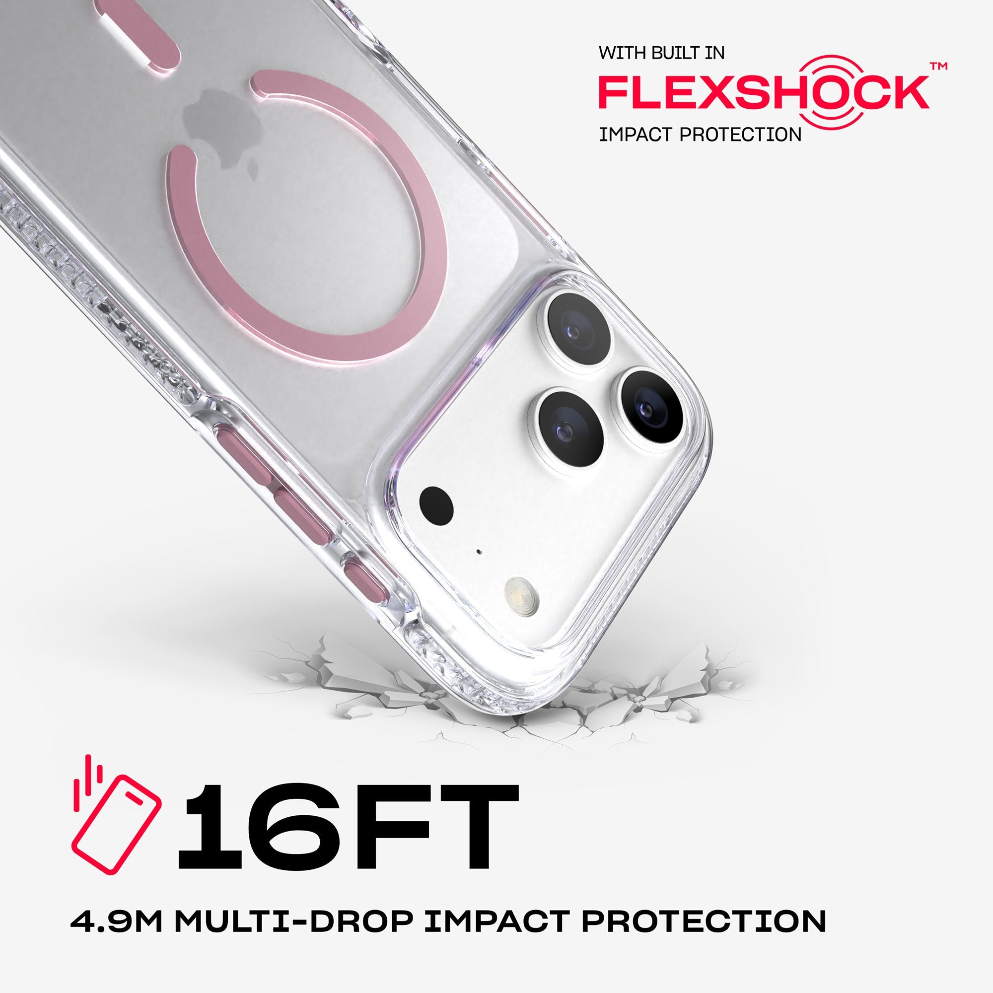 EvoCrystal MagSafe - Apple iPhone 18 Pro Max/17 Pro Max Case - Clear/Quartz Pink