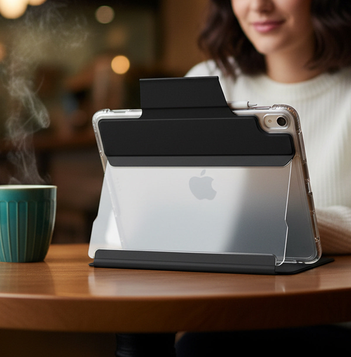 Apple iPad Air 13-inch (2024-2025) Case | Tech21 FlexFolio (Black